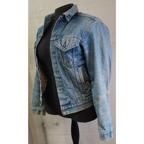 Vintage Levis 70506 0214 Denim Trucker Jacket Mens Size 38 Small Pockets USA - Picture 4 of 9